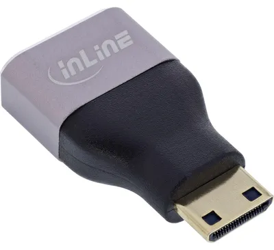 Produktbild von InLine 17991C, HDMI A, Mini HDMI C, Schwarz, Grau