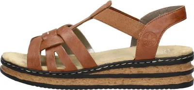 Image de Rieker Comfortabel Sandalen Plat - Cognac - Maat 40