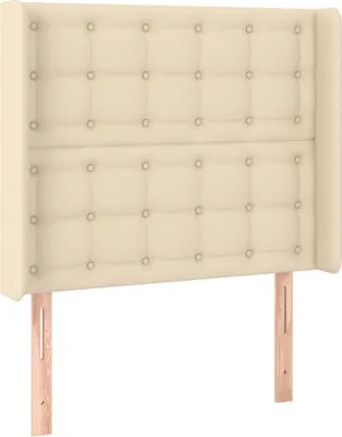 Produktbild von vidaXL Kopfteil mit Ohren Creme 103x16x118/128 cm Stoff