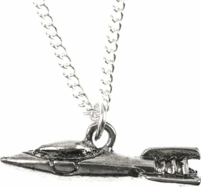 Produktbild von Raumschiff Kette Halskette Miniblings 45cm Weltall Astronaut versilbert