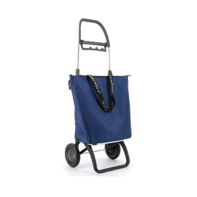 Produktbild von Rolser Einkaufstrolley Mini Bag MF blau, Einkaufstasche mit klappbares Aluminium Fahrgestell
