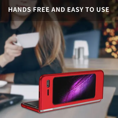 Produktbild von Samsung Galaxy Fold Hülle, Dünn Hart PC Kratzfeste Schutzhülle für Samsung Galaxy Fold 2019 Rot