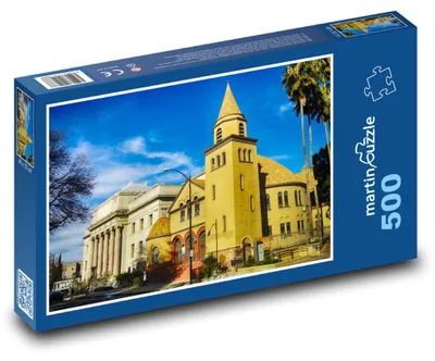 Produktbild von Puzzle 500 Historische Kirche und Straße - martinpuzzle