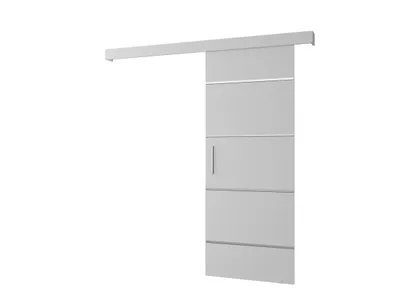 Obrázok produktu pre MOB, Posuvné dvere - 90 cm - Sharlene IV (biela matná + biela matná + strieborná)
