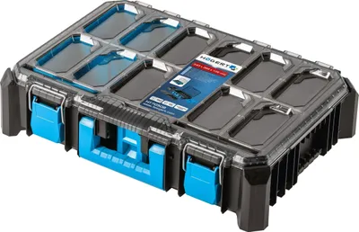 Image de Högert Technik - Organizer of Valise Haute HTM HT7G508, Mallette à outils, Boîte à outils, 5 compartiments fonctionnels, protection contre l'humidité, structure modulaire