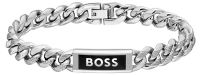 Zdjęcie produktu dla Bransoletka męska BOSS Kassy Emblem srebrny 1580679M