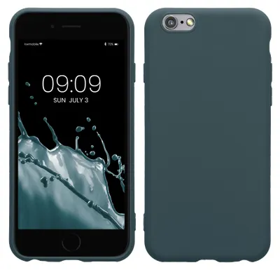 Produktbild von kwmobile Handyhülle für Apple iPhone 6 / 6S Hülle - TPU Case - Kabelloses Laden - Schutzhülle Cover in Dunkler Schiefer