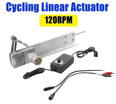 Produktbild von Linearaktor - Elektrischer Schub-Zug-Antrieb - 24 V - 150 mm Hub - 120 U/min - M8-Gewinde - 2–10 kg Schubkraft - Geschwindigkeitsregler