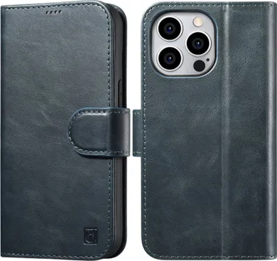 Obrázek produktu pro Kožené pouzdro Icarer pro Iphone 14 Pro Blue