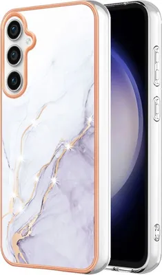 Zdjęcie produktu dla Pokrowiec König Design kompatybilny z Samsung Galaxy S23 FE - plastikowe, miękkie etui na telefon - biały