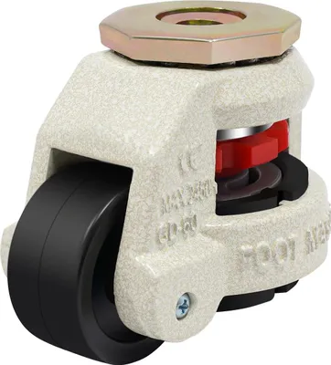 Image de Jeu de 4 roulettes de nivellement - Roulettes pour meubles GD-60S - Rotation à 360° - Charge lourde - Pour établi et étagères - Multicolores