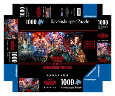 Zdjęcie produktu dla Ravensburger - Panorama Puzzle Stranger Things 1000 elementów - Oficjalny Produkt