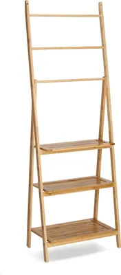 Immagine prodotto di ZELLER Scaffale da bagno a 3 ripiani in bambù 53x30,5x153,5 cm
