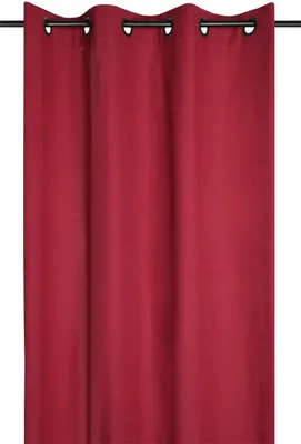 Image de STOF | Rideaux - DUO - 135x240 cm - Rouge - Protection visuelle élégante - Coton de haute qualité