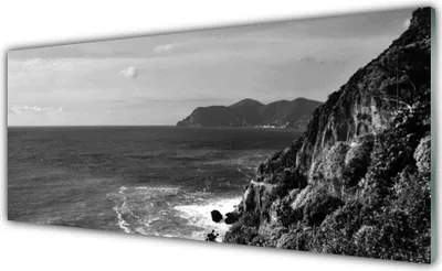 Produktbild von Glasbilder 125x50 Wandbild Druck auf Glas Meer Gebirge Landschaft