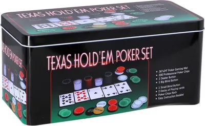 Produktbild von KiddyGo Poker-Set - Spielmatte und 200 Chips im Behälter für Kinder