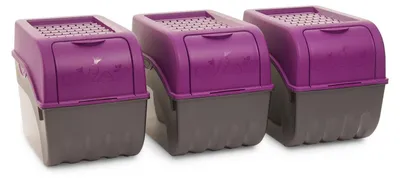 Produktbild von Novaliv Gemüseboxen Kartoffelboxen Vorratsbehälter 3,5l bis 9l (Lila, 3X 9l)