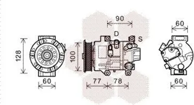 Immagine prodotto di VAN WEZEL 5300K584 5SE12C compressore aria condizionata PAG 46 R134a