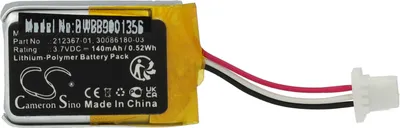 Produktbild von vhbw Akku Ersatz für Plantronics 30086180-03, 212367-01 (3 pin), 212367-01 für Wireless Headset Kopfhörer (140 mAh, 3,7 V, Li-Polymer)