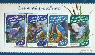 Produktbild von Briefmarken Zentralafrikanische Republik 2017 Mi 7490-7493 Kleinbogen (kompl. Ausgabe) postfrisch Eisvögel