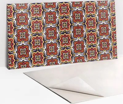 Produktbild von Dekorative PVC Wandpaneele - Küchenpaneele Rückwand hart Innenwand - 100 x 50 - Portugiesisches Plattenthema