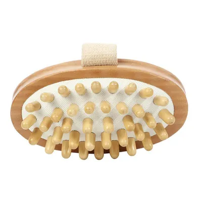 Obrázek produktu pro Masážní kartáč na tělo – kartáč na péči o pleť – kartáč na suché masáže těla – 13x7 cm – proti celulitidě – peelingový kartáč – ruční – pro použití při sprchování, do lázní a do koupelny