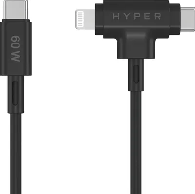Immagine prodotto di HYPER HyperJuice Cavo USB USB 2.0 1,5 m USB C USB C/Lightning Nero