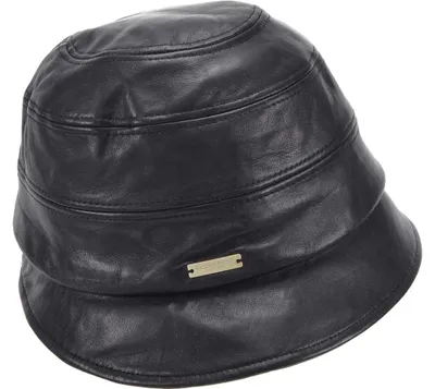 Seeberger weicher Glocken Lederhut 100% Echtleder in schwarz