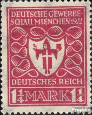 Produktbild von Briefmarken Deutsches Reich 1922 Mi 199d  postfrisch Deutsche Gewerbeschau