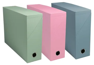Produktbild von Exacompta 5x Transferbox, RC Karton, Rücken 90mm A4 AutentiK - sortiert - 89239E