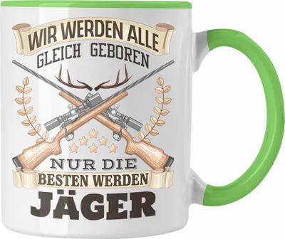 Produktbild von Trendation - Jäger Tasse Geschenk Spruch Bester Jäger Jagd (Grün)