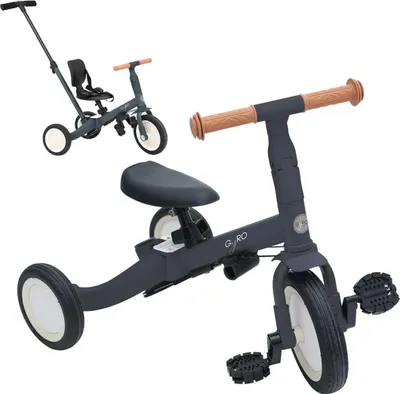 Produktbild von Dreirad mit Schiebestange - Schiebestangen-Kinderfahrrad - Baby Fahrrad - Fahrrad mit Schiebestange - Dreirad mit Schiebestange für Jungen