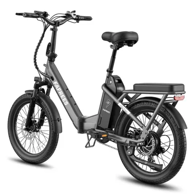 Obrázek produktu pro F20 Flex – skládací městské elektrokolo s 20palcovými koly, 36V, 20Ah baterií, 7rychlostní přehazovačkou Shimano, dojezdem až 100 km, šedé