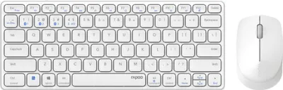 Zdjęcie produktu dla Rapoo Kabelloses Multimodus Desktop Set 9600M DE-Layout Weiß