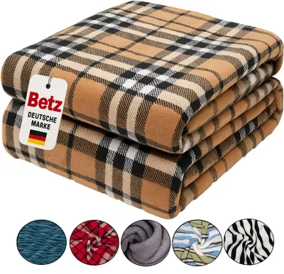Produktbild von Betz Kuscheldecke MODENA 150x200cm Farbe Karo braun