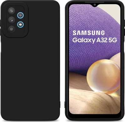 Obrázek produktu pro Cadorabo pouzdro pro Samsung Galaxy A32 5G Ochranný kryt v černé barvě TPU Silikonový kryt pouzdra