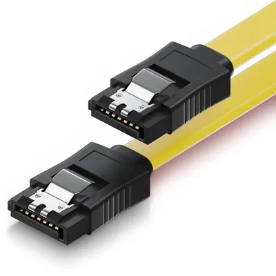 Produktbild von deleyCON 30cm SATA III Kabel S-ATA 3 Datenkabel 6 GBit/s - Gelb