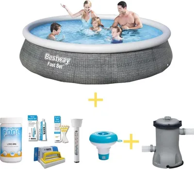 Obrázek produktu pro Bestway Pool - Fast Set - 396 x 84 cm - včetně servisního balíčku WAYS a filtračního čerpadla