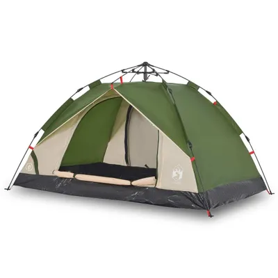 Immagine prodotto di Tenda a Cupola da Campeggio 3 Persone Verde a Rilascio Rapido