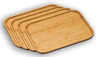 Produktbild von Kesper 58161 -- Servierbrett 37,5 x 27,5 cm aus Bambus mit hochgezogenem Rand Vesperbrett Brotzeitbrett