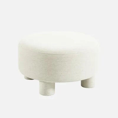Produktbild von sweeek - Hocker, Fußhocker für das Sofa Zenio mit Stoffbezug - Creme