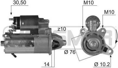 Obrázek produktu pro ERA 220414A Startér 1,4 kW pro FORD FOCUS (DAW, DBW) 12 V