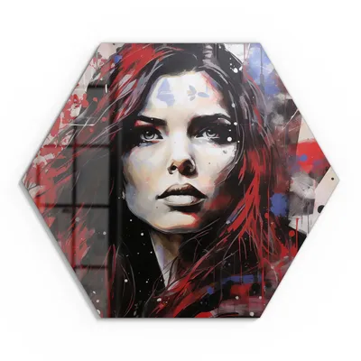 Produktbild von DEQOART Glasbild Echtglas 40x35 cm 'Rote Leidenschaft' Wandbild Bild modern Deko