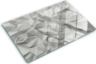 Produktbild von Tulup Glas Herdabdeckplatte - 80x52 cm - Glaskeramikkochfeld-Abdeckung Spritzschutz Glasabdeckplatte - Einteilig - Kunst: Modern & Klassisch - 3D-Abstraktion - Grau