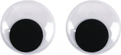 Image de Yeux branlants ronds pupille mobile diamètre 14mm 10 pièces