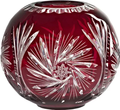 Produktbild von Kugelvase Schleuderstern 16cm, rot