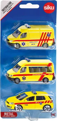 Zdjęcie produktu dla SIKU wersja czeska - zestaw ambulansów z 3 samochodami