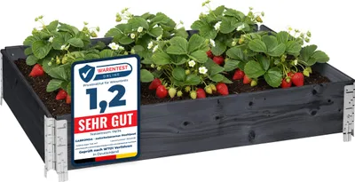 Produktbild von Garronda Holzaufsatzrahmen für Palette Aufbewahrungskiste aus Holz Hochbeete Holzkiste Antracite