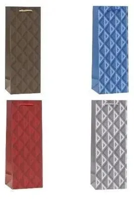Zdjęcie produktu dla Torebka ozdobna na butelkę 12x36x9cm mix ROZETTE
