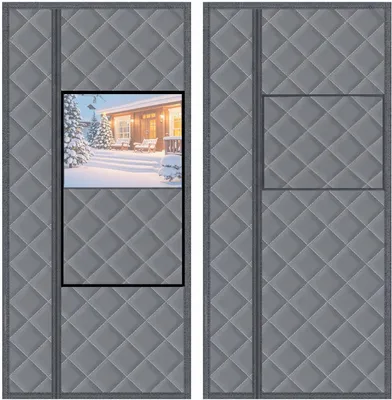 Produktbild von Magnet Thermo Türvorhang, Kälteschutz Wärmeschutzvorhang für Türen Wasserdicht Winddicht Magneten Türvorhang Balkontür/Terrassentür,Grau,100x215cm